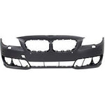 2014-2016 BMW 5Series Front Bumper; w/o M-Pkg; Sedan; w/ Park Assist Sensor Holes; w/o Side View Camera; BM1000309; 51117332680