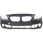 2014-2016 BMW 5Series Front Bumper; w/o M-Pkg; Sedan; w/o Park Assist Sensor Holes; w/o Side View Camera; BM1000308; 51117332679