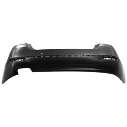 2014-2016 BMW 5Series Rear Bumper; w/o M-Pkg; Modern/Luxury; w/ Park Assist Sensor Holes; w/ Chrome trim; BM1100324; 51127332773