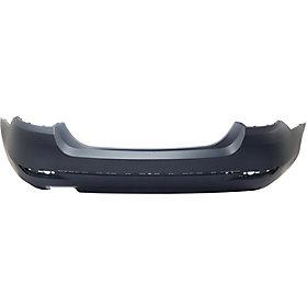 2014-2016 BMW 5Series Rear Bumper; w/o M-Pkg; Modern/Luxury; w/o Park Assist Sensor Holes; w/ Chrome trim; BM1100323; 51127332770