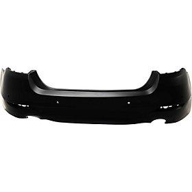 2014-2016 BMW 5Series Rear Bumper; w/o M-Pkg; Sedan/Hybrid; w/ Park Assist Sensor Holes; Standard w/o Chrome trim; BM1100331; 51127332765