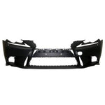 2014-2016 Lexus IS350 Front Bumper; Sedan- F-Sport Package; Except C; w_ HL Washer Holes; LX1000256; 521195E907