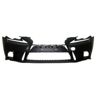 2014-2016 Lexus IS350 Front Bumper; Sedan- F-Sport Package; Except C; w_ HL Washer Holes; LX1000256; 521195E907