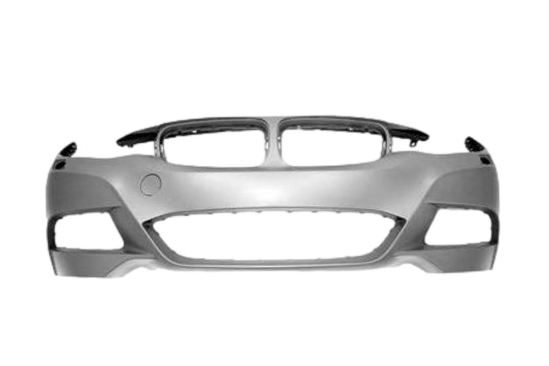	2014-2019 BMW 3-Series GT Front Bumper Painted_WITH: M-Package, Head Light Washer Holes | WITHOUT: Parking Distance Control Holes, Park Assistant Holes, Surround View Camera Holes_ 51118061644_ BM1000416