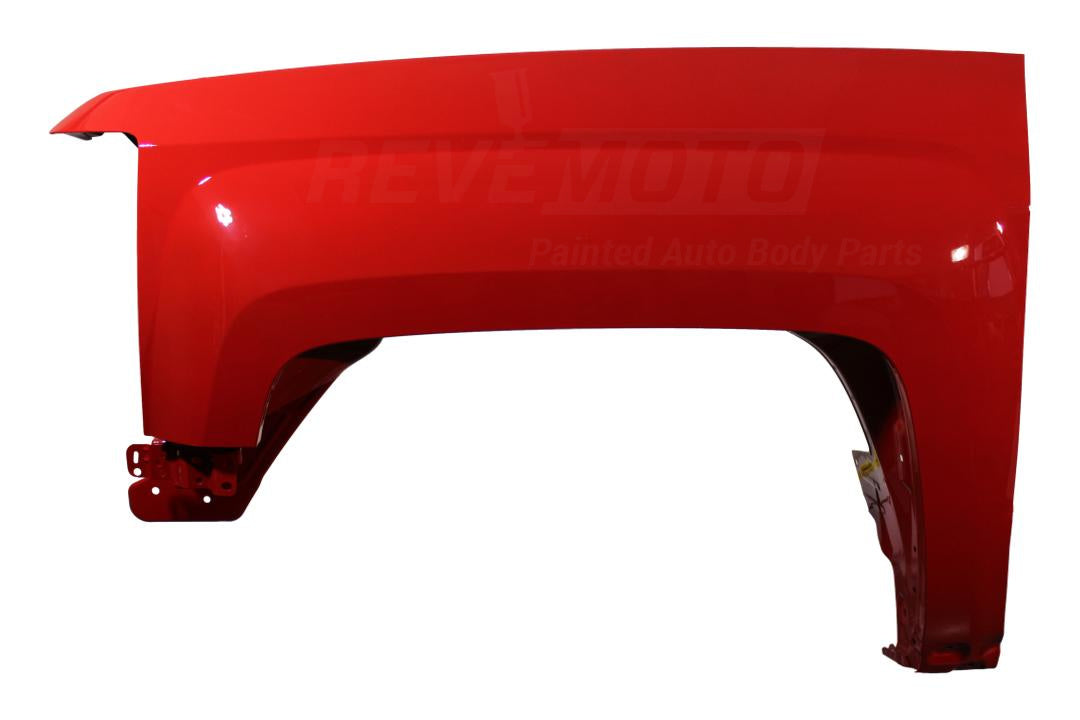 2014-2019 Chevrolet Silverado Driver-Side Fender Painted Pull Me Over Red (WA130X) 23303551 GM1240385 ReveMoto Painted Auto Parts Replacement 