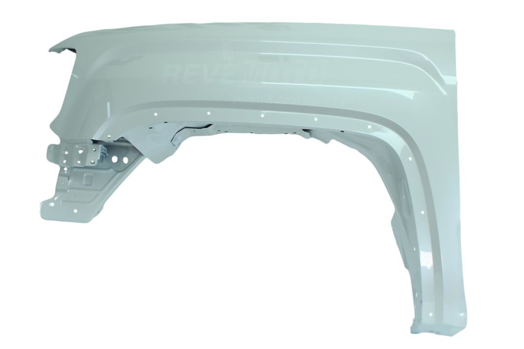 2014-2019 GMC Sierra Fender Painted (1500 | OEM) Abalone White Pearl (WA140X) 23303550 GM1240387 ReveMoto Painted Auto Parts Replacement 