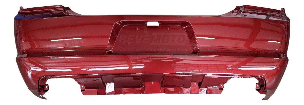 2014 Dodge Charger Rear Bumper Painted High Octane Red Pearl (PRR), WITHOUT Park Assist Sensor Holes_68092608A