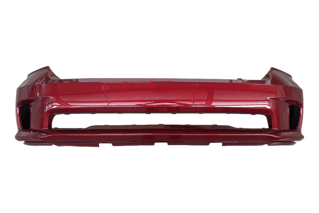 2013-2018 Dodge Ram Front Bumper Painted (1500)_Deep_Cherry_Red_Crystal_Pearl_PRP_WITHOUT: Park Assist Sensor Holes_ 68197698AA_ CH1000A10
