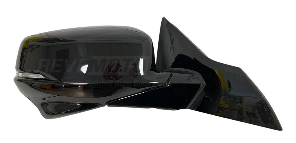 2015 Honda Accord Side View Mirror (Sedan) Painted Crystal Black Pearl (NH731P), Sedan WITH Power, Manual Folding, Heated, Turn Signal and Camera
