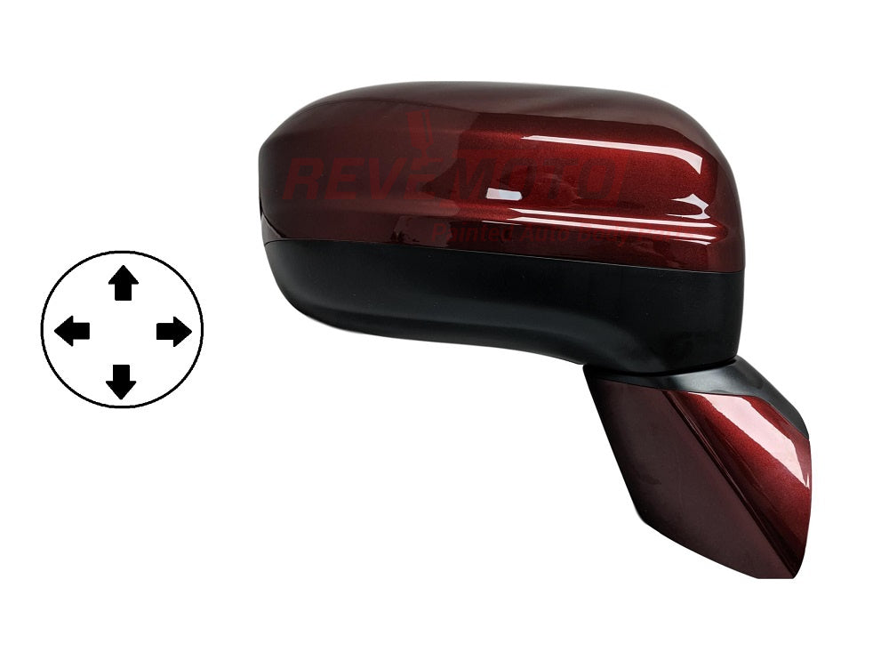 2015 Honda Civic Passender Side View Mirror, Coupe, Sedan Power; Non-Heated, With or Without Side View Mirror Camera, Painted Crimson Pearl (R543P) 76208TR4C01