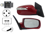 2014 Hyundai Tucson Side View Mirror Painted Garnet Red Mica (SAZ), Right, Passenger-side, Limited Model, Heated, w_ Turn Signal, Power, Manual Folding 876202S050