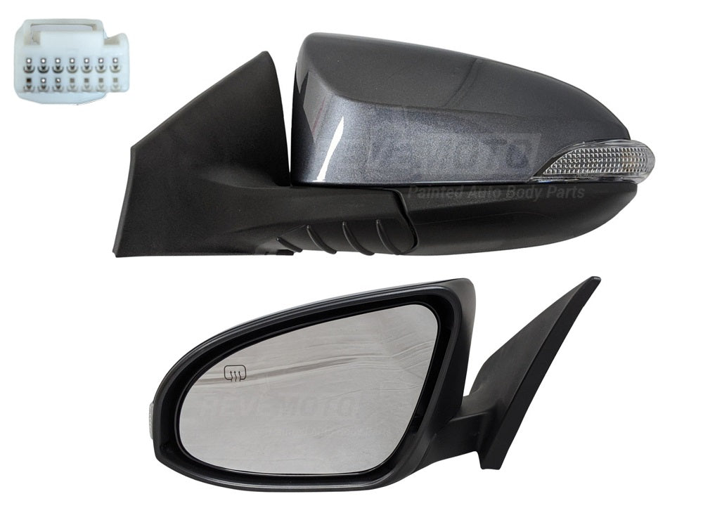 2014 Toyota Avalon Left, Driver Side Mirror Painted Magnetic Gray Metallic(1G3), WITH: Pwr_Man Fldg_Heat 8790607040_TO1320292 