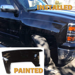 2014 Chevrolet Silverado Fender Painted 84214215 GM1241385 Black WA8555 Customer Photo ReveMoto Painted Auto Parts Replacement 