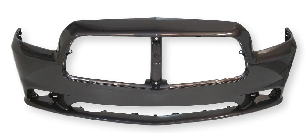 2014 Dodge Charger Front Bumper With Sensors Painted Granite Crystal Metallic (PAU)