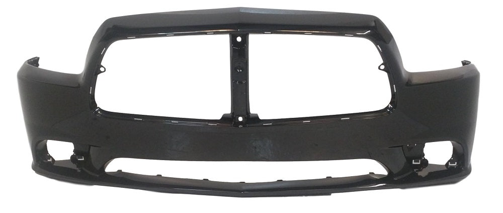 2014 Dodge Charger _ Front Bumper Without Sensors Painted Phantom Black Pearl (PXT)