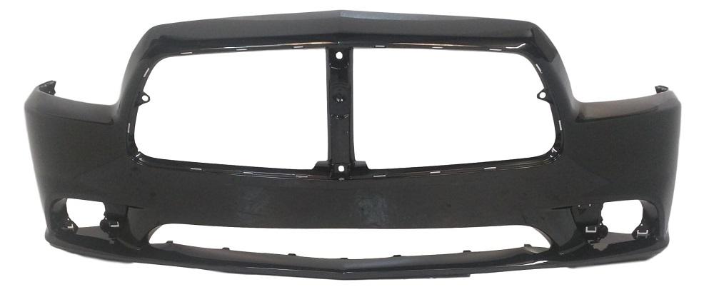 2013 Dodge Charger _ Front Bumper Without Sensors Painted Phantom Black Pearl (PXT)