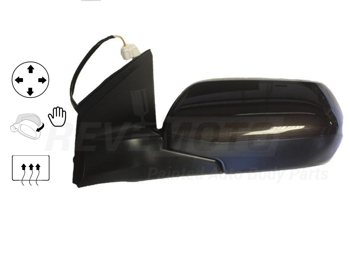 2013 Honda CRV Driver Side View Mirror EX-L Power Manual Folding Heated Painted Kona Coffee Metallic YR600M 76258T0AA21