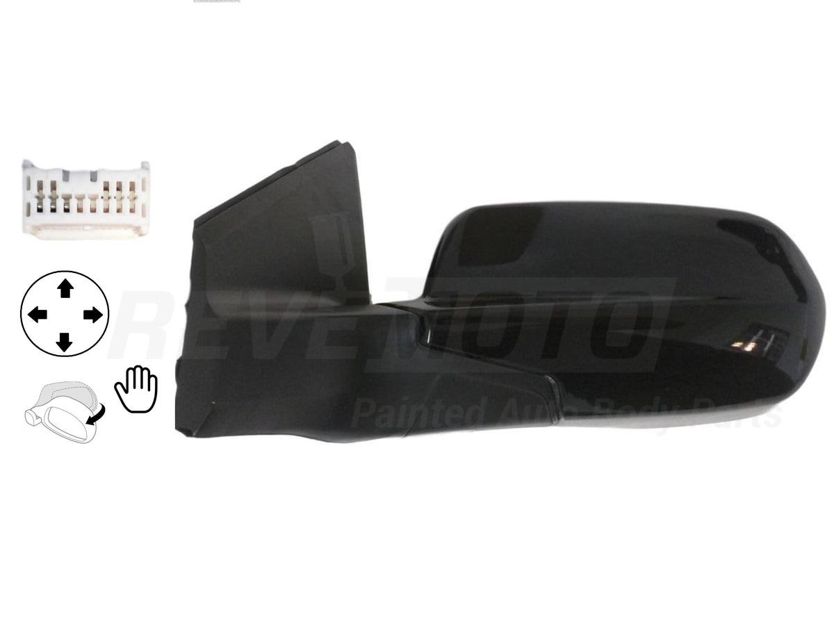 2012 Honda CRV Driver Side View Mirror EX Power Manual Folding Non-Heated Painted Crystal Black Pearl NH731P 76258T0AA11