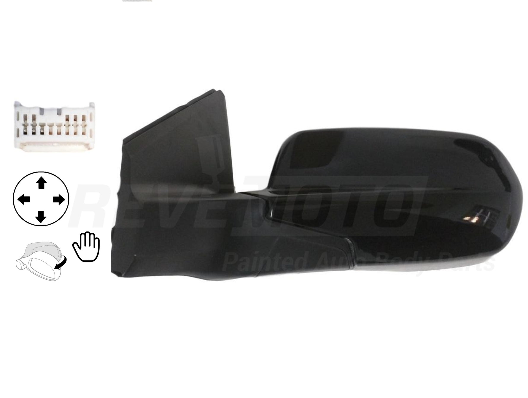 2012 Honda CRV Driver Side View Mirror EX Power Manual Folding Non-Heated Painted Crystal Black Pearl NH731P 76258T0AA11