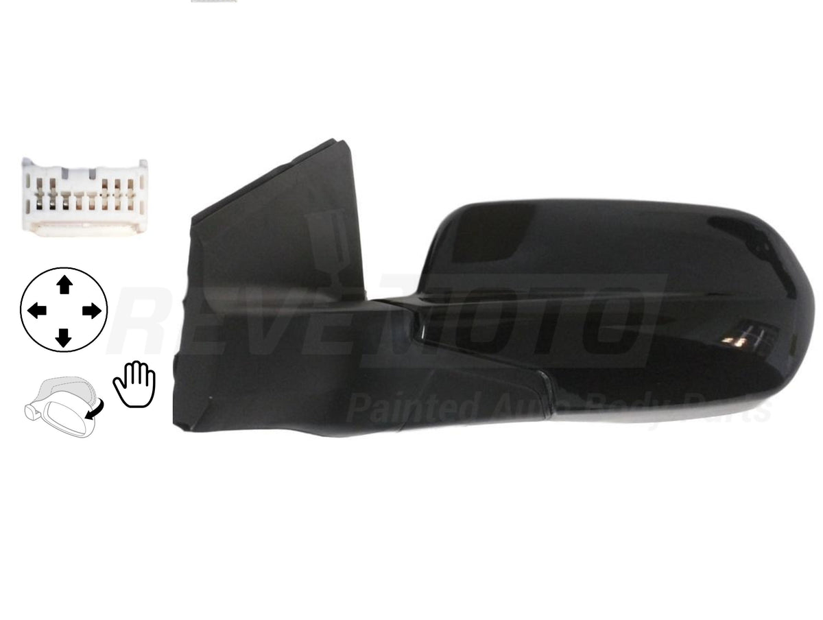 2013 Honda CRV Driver Side View Mirror EX Power Manual Folding Non-Heated Painted Crystal Black Pearl NH731P 76258T0AA11 