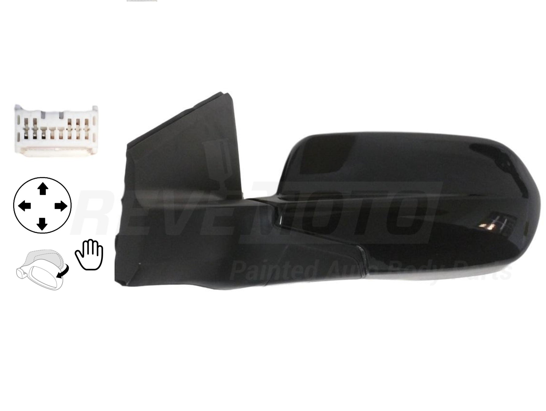 2013 Honda CRV Driver Side View Mirror EX Power Manual Folding Non-Heated Painted Crystal Black Pearl NH731P 76258T0AA11 