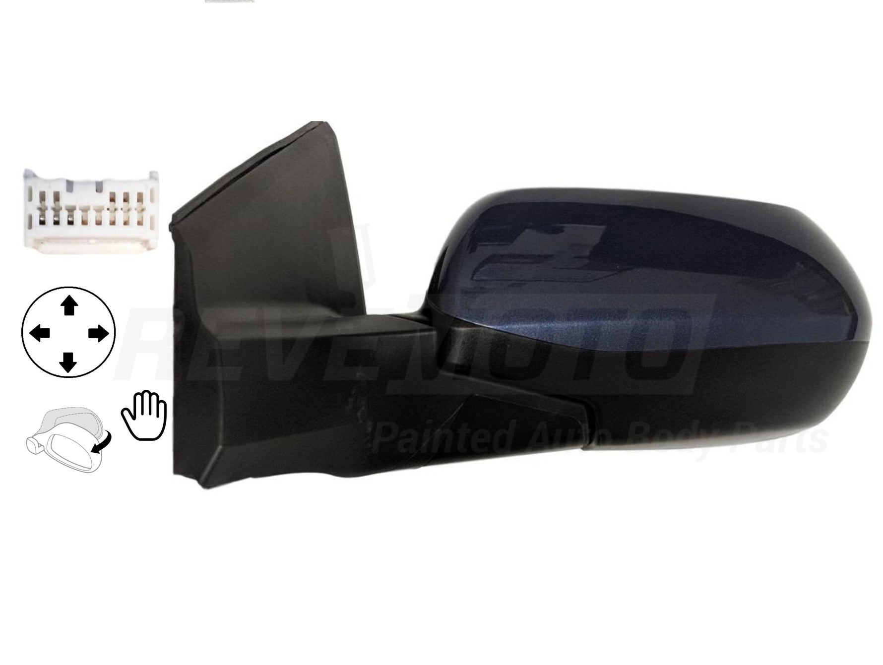 2012 Honda CRV Driver Side View Mirror EX Power Manual Folding Non-Heated Painted Twilight Blue Metallic B570M 76258T0AA11