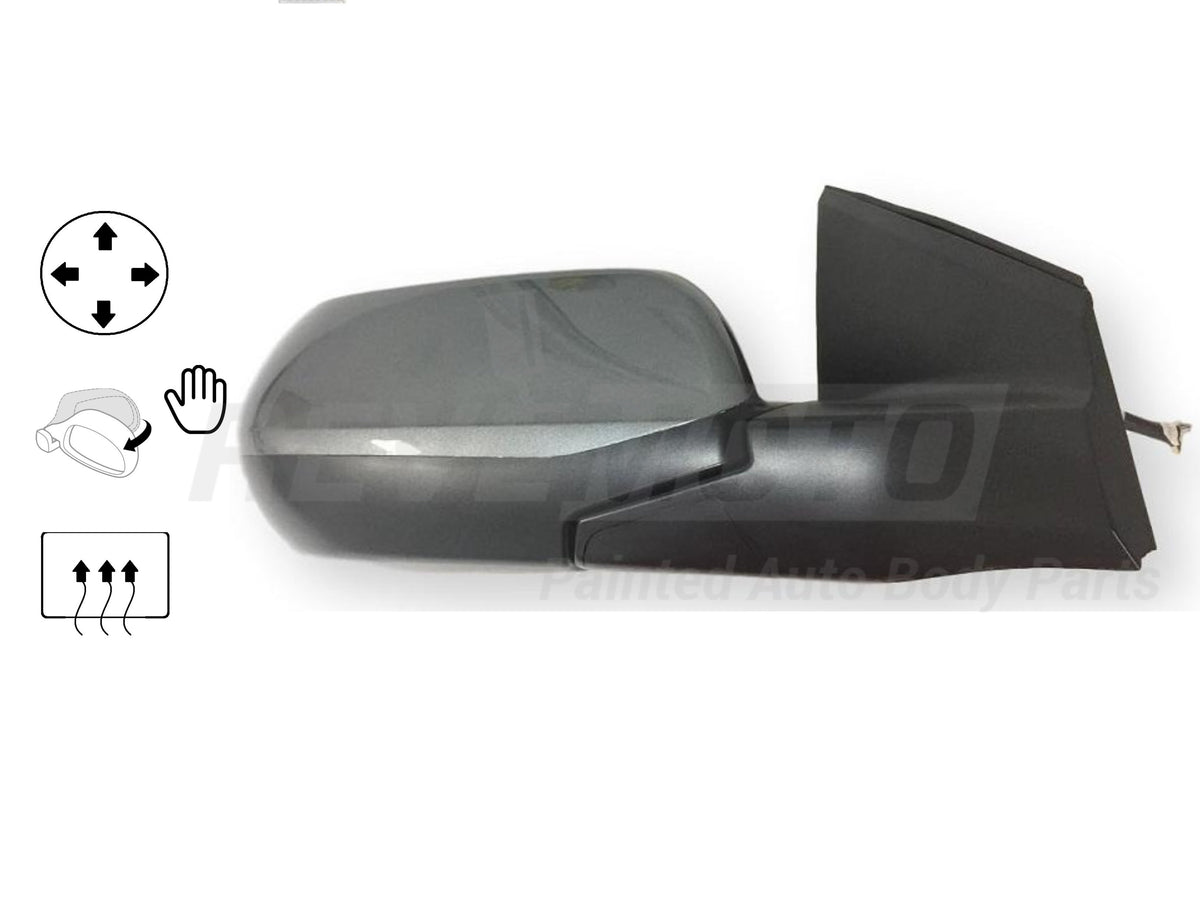 2012 Honda CRV Passenger Side View Mirror EX-L Power Manual Folding Heated Painted Polished Metallic NH737M 76208T0AA21