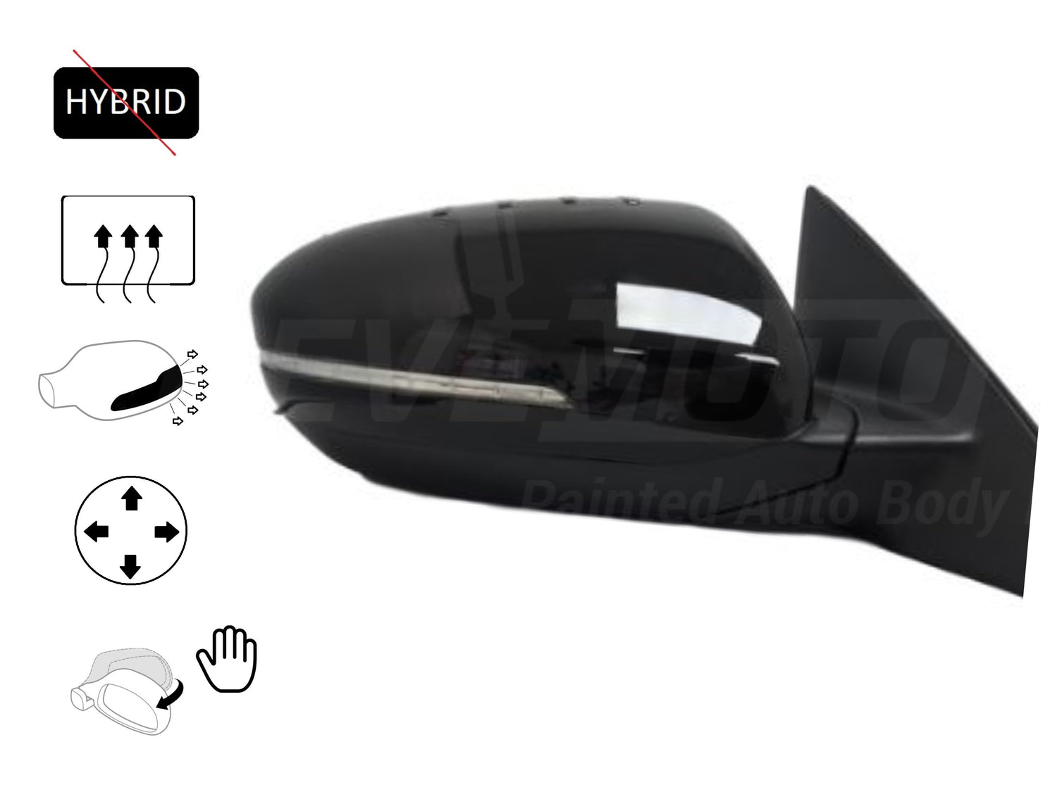 2014 Kia Optima Side View Mirror Painted (Right, Passenger-Side)