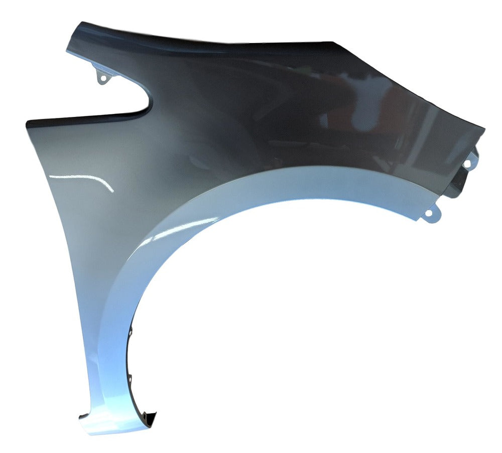 2014 Kia RIO Passenger Side Fender, Without Repeater Lamp, Painted Bright Silver Metallic (3D); 865111W000.jpgS