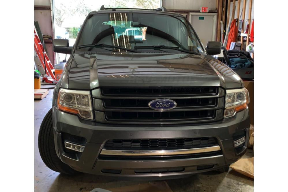 2015-2017 Ford Expedition Front Bumper Painted (Upper Cover) Magnetic Metallic (J7)FL1Z17D957CPTM FO1015124