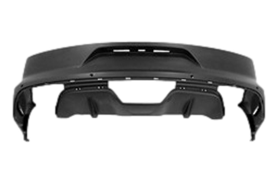 2015-2017 Ford Mustang Rear Bumper Painted | WITH: Reverse Sensor | WITHOUT: Park Assist Sensor Holes, Lower Cover | FR3Z17K835BB FO1100711