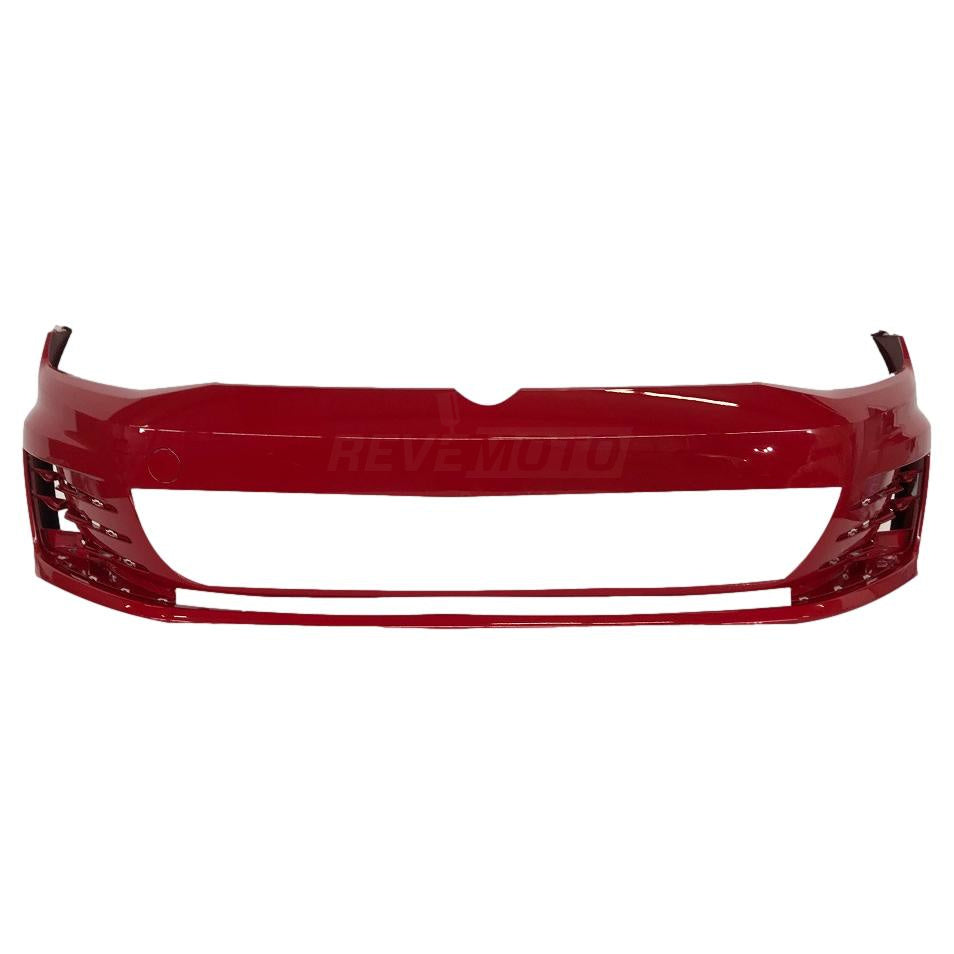 2015-2017 Volkswagen GTI Front Bumper Cover Painted Tornado Red (LY3D) WITHOUT Park Assist Sensor Holes OEM5GM807217HGRU16