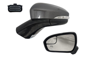2015-2020 Ford Fusion Side View Mirror Painted Left Driver-Side Magnetic Metallic (J7) FS7Z17683BB FO1320541