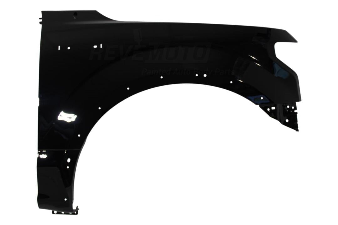 2015-2020 Ford F150 Fender Painted Absolute Black (G1) WITH Wheel Opening Moldings WITHOUT Active Park Assist Right, Passenger-Side JL3Z16005B ReveMoto Painted Auto Parts Replacement