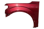 2015-2020 Ford F150 Fender Painted Left Driver Side Ruby Red Metallic (RR) with Wheel Opening Moldings without Active Park Assist Aluminum JL3Z16006B FL3Z16006B FO1240299 ReveMoto Painted Auto Parts Replacement