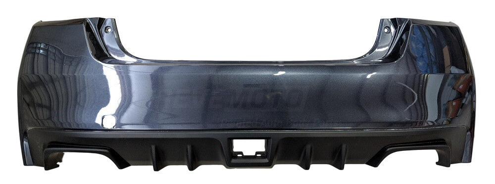2015-2021 Subaru WRX Rear Bumper Painted Without Sensor Holes, P#57704VA022, Painted Dark Gray Metallic (61K)