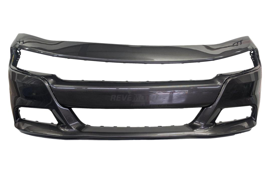 2015-2023  Dodge Charger Front Bumper Painted Granite Crystal Metallic PAU WITHOUT Hood Scoop 68267765AC