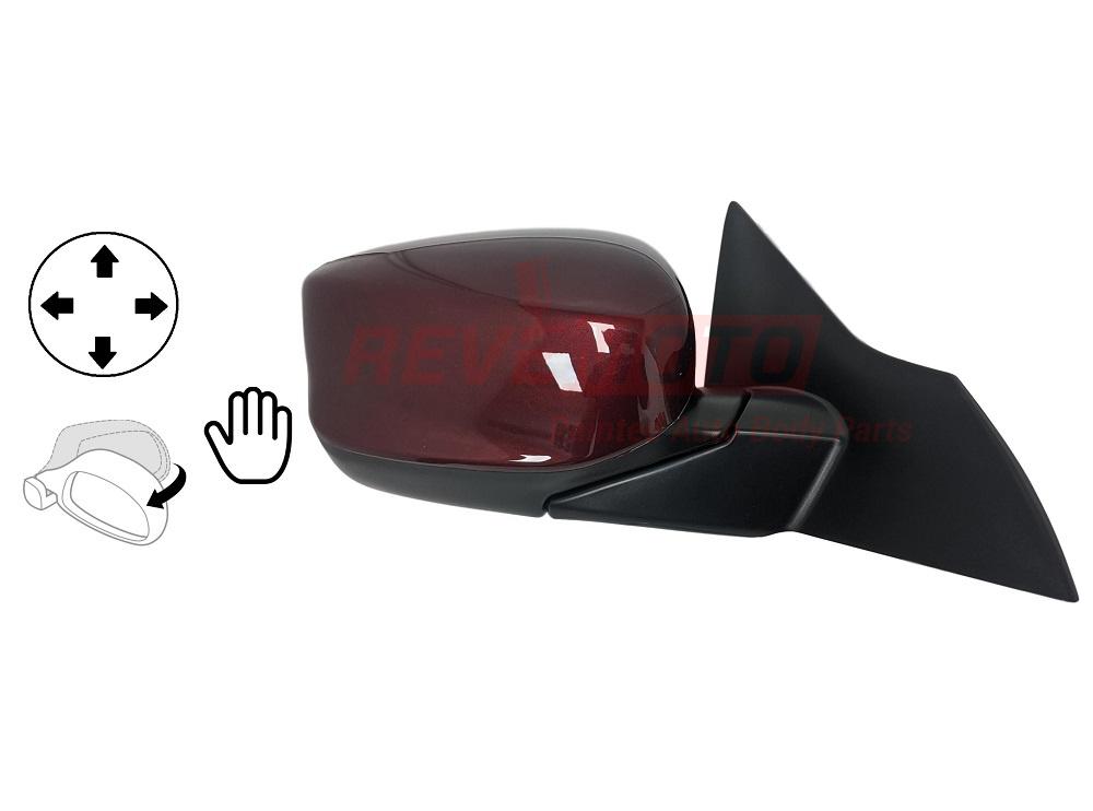 2015_Honda_Accord_Driver_Side_View_Mirror_Sedan_Non-Heated_Without_Signal_Painted_Basque_Red_Pearl_II_R548P