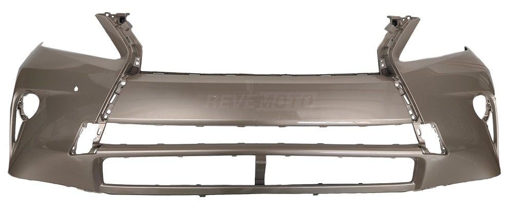 2015 Lexus RX350 Front Bumper Cover Painted Satin Cashmere Metallic (4U7), Japan Built Without F-Sport Package, Without HL Washer Holes, Without Park Assist Sensor Holes, Without IPAS Holes 521190E918