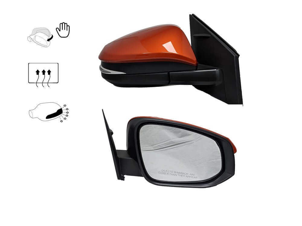 2015 Toyota RAV4 Passenger Side View Mirror, Manual Folding, Heated, Without Blind Spot Detection, With Signal Light, Japan, North American Built, Painted Hot Lava Metallic (4R8)_8791042B80 - ReveMoto