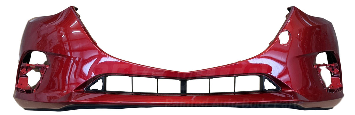 2015 Mazda3 Front Bumper Cover Painted, Soul Red Metallic (41V), Sedan_Hatchback_BJS750031ABB