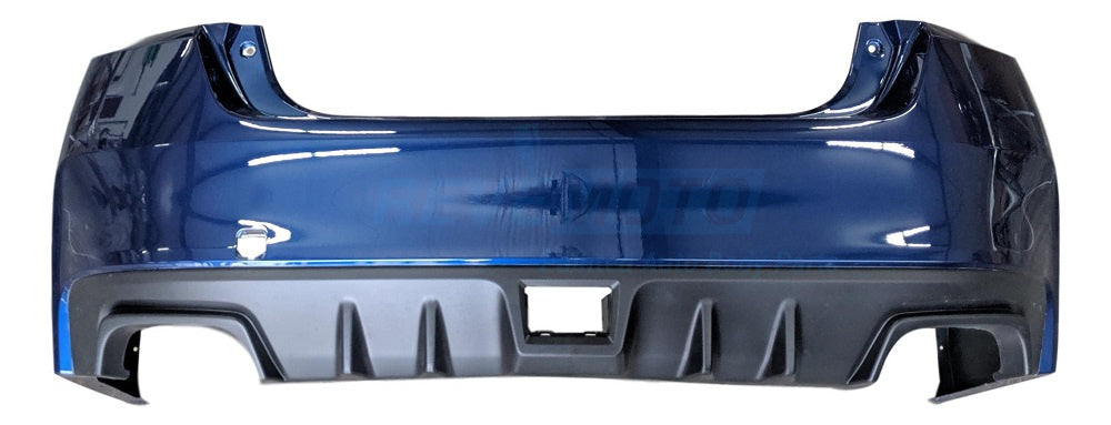 2015 Subaru WRX Rear Bumper, Base Limited Premium, Without Eyesight Pkg, Painted (OEM) Galaxy Blue Metallic (E8H) 