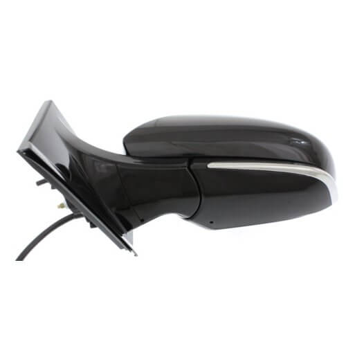 2016-2018 Toyota Prius Mirror (Driver Side); Power; Heated; Manual Folding; w_o Blind Spot Detection; Flat Glass; Glossy Black Base; TO1320355; 8794047530