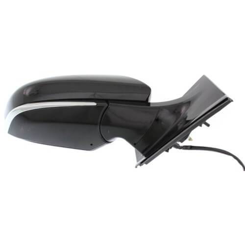 2016-2018 Toyota Prius Mirror (Passenger Side); Power; Heated; Manual Folding; w_o Blind Spot Detection; Convex Glass; Glossy Black Base; TO1321355; 8791047530