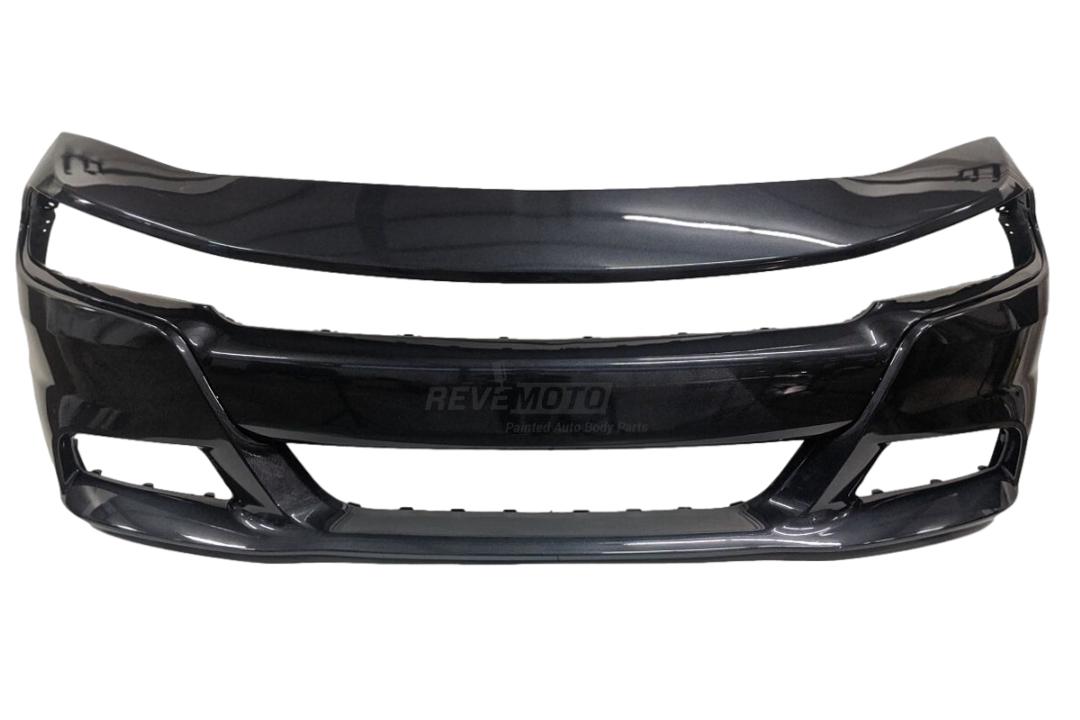 2015-2023 Dodge Charger Front Bumper Painted Maximum Steel Metallic PAR WITHOUT Hood Scoop 68267765AC 