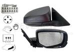 2016 Honda Accord Painted Side View Mirror Crystal Black Pearl (NH731P), Sedan Power, Manual Folding, Heated, w_ Signal Light Hole, w_ Camera Hole, Right, Passenger Side 76200T2GA42ZC