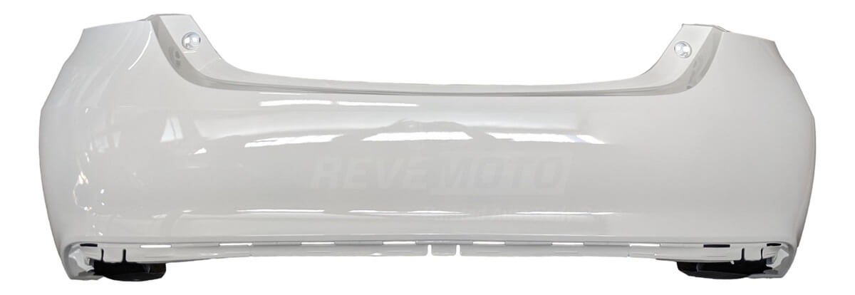 2016 Toyota Camry Rear Bumper Cover Painted Super White II (40), Hybrid LE, Hybrid SE, Hybrid XLE, LE, SE, Special Edition, XLE, XSE, Without Park Assist Sensor Holes 5215906989