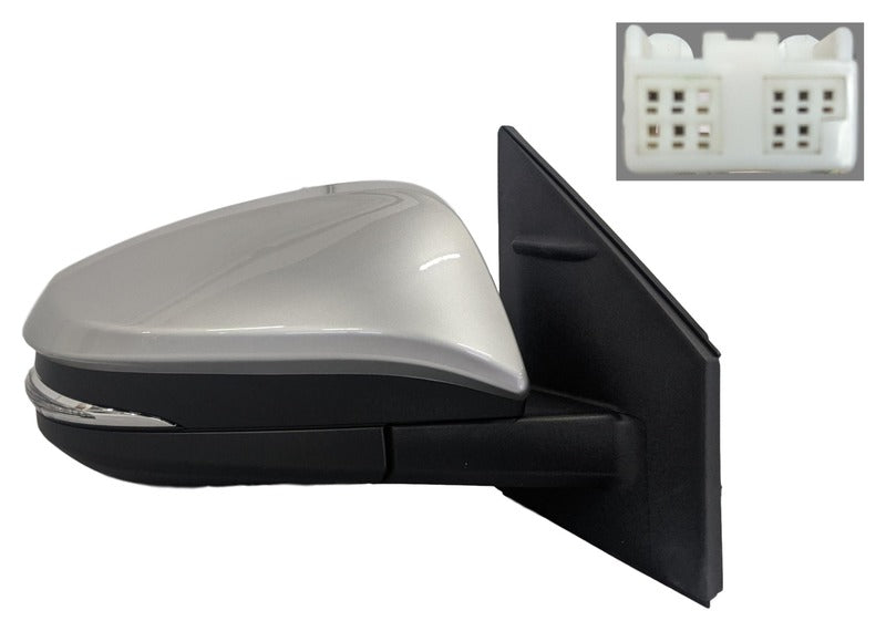 2016 Toyota RAV4 Painted Plug Side View Mirror, Classic Silver Metallic (1F7), Power, Heated, With Blind Spot Indicator, With Turn Signal_879100R180C0