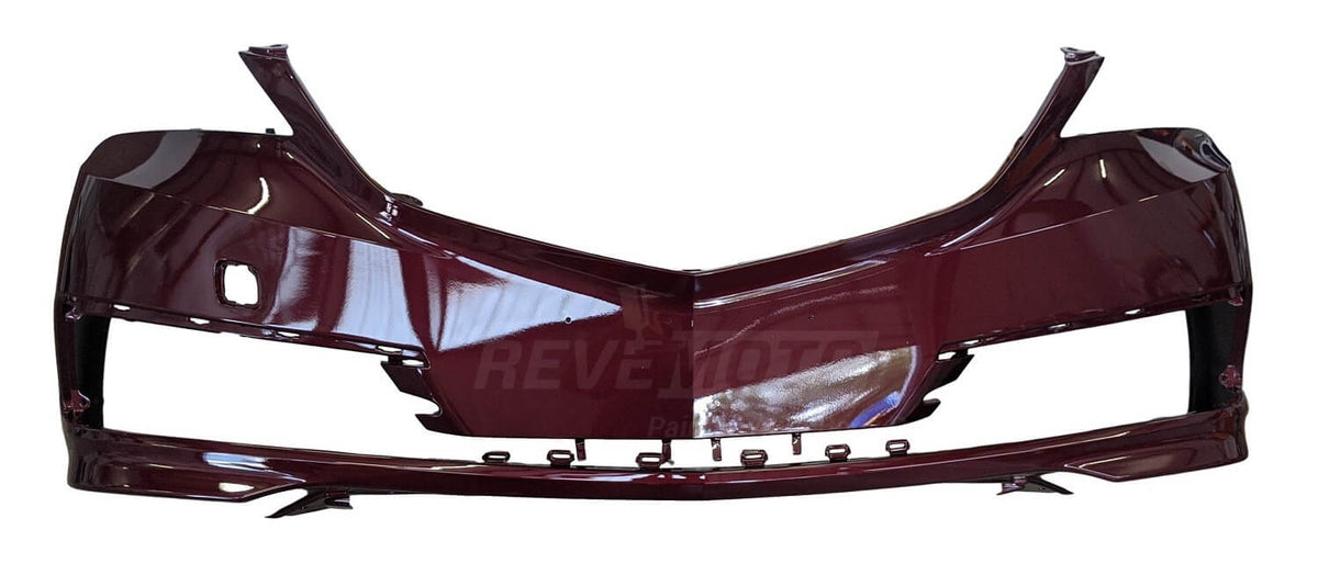 2016 Acura TLX Front Bumper Painted Basque Red Pearl II (R548P)_Without Park Assist Sensor Holes, Without Head Light Washer Holes, Without Advance Pkg_04711TZ3A90ZZ ReveMoto Painted Auto Body Parts