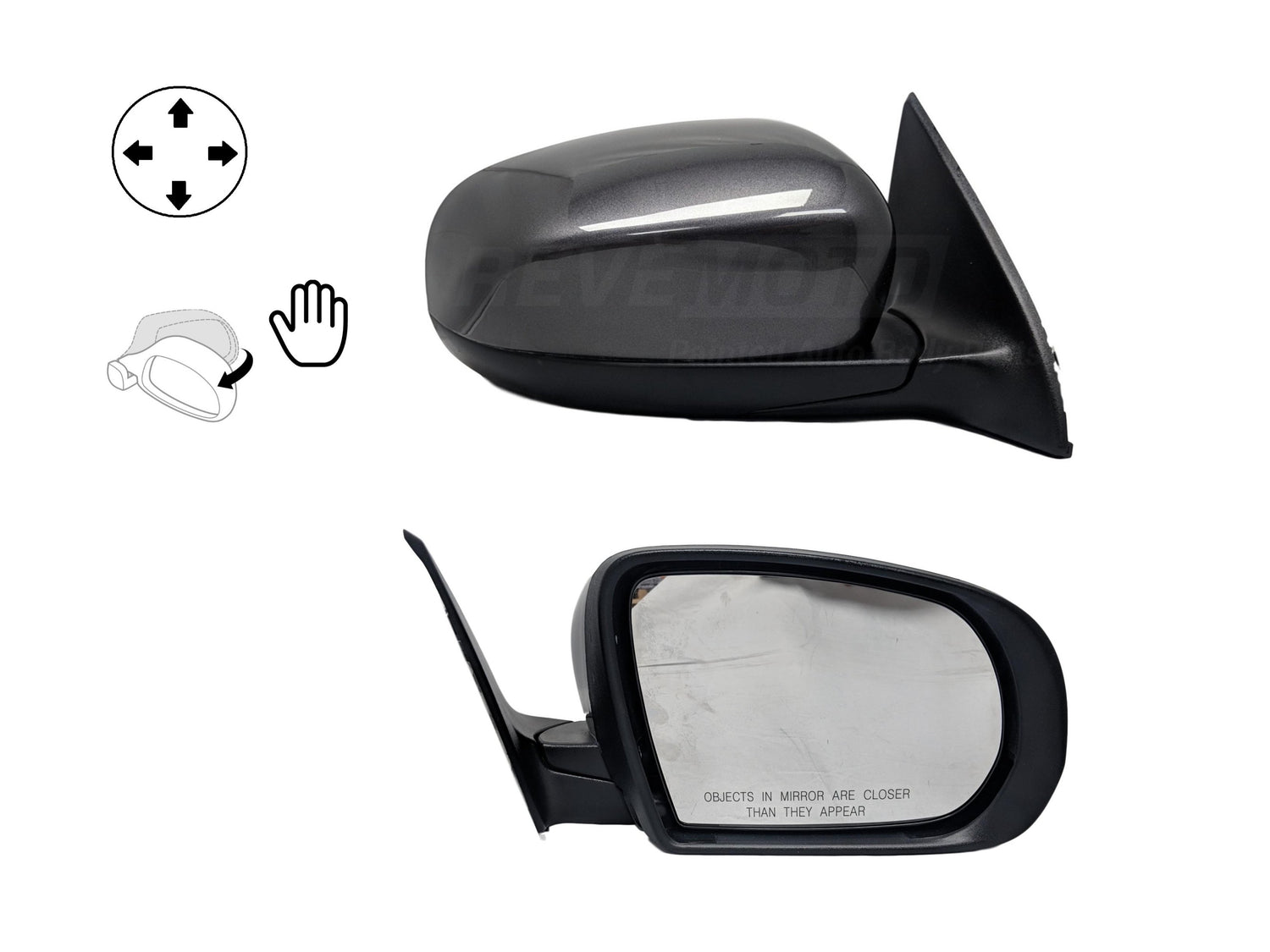2014 Jeep Cherokee Side View Mirror Painted (Non-Heated; w/o Memory)